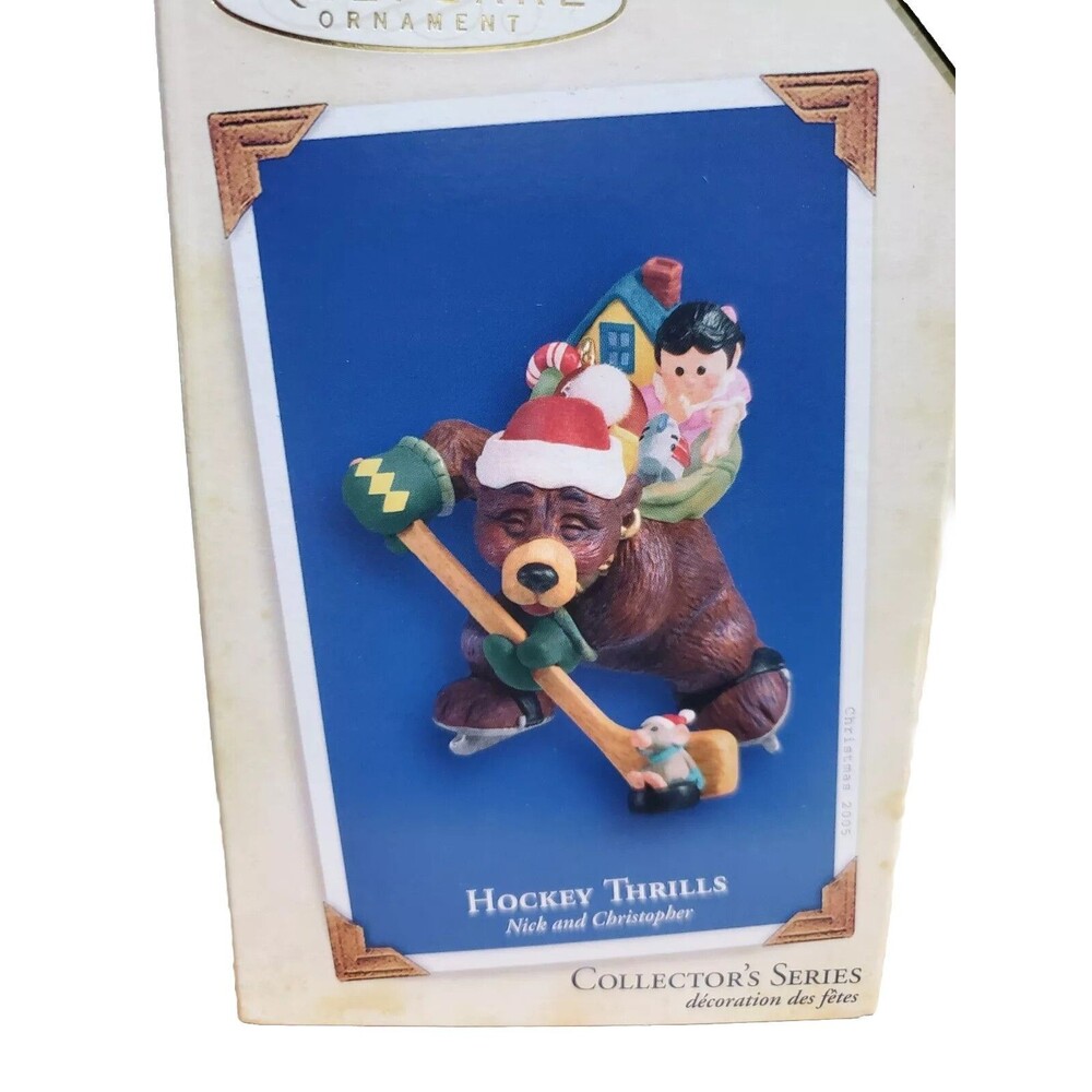 Hallmark Ornament Hockey Thrills Keepsake Nick and Christopher #2 in Series 2005